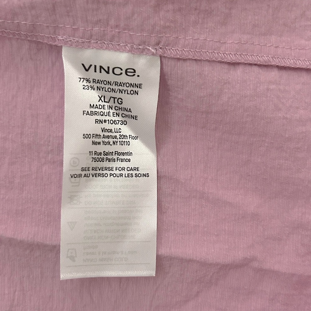 NWOT VINCE Ruched Halter Neck Dress w/ pockets Size XL Lavender Color - Picture 9 of 10